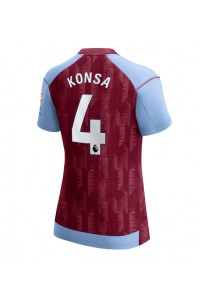 Fotbalové Dres Aston Villa Ezri Konsa #4 Dámské Domácí Oblečení 2023-24 Krátký Rukáv